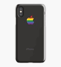 iPhone space gray black lesbian gay lgbt rainbow flag iPhone Case
