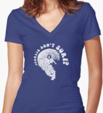 Charles Dont Surf At The Prison Women's Fitted V-Neck T-Shirt