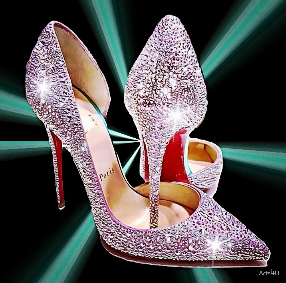 silver glitter red bottoms