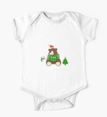 Bearry Christmas Bear Santa Claus Snowman Xmas Gift One Piece - Short Sleeve