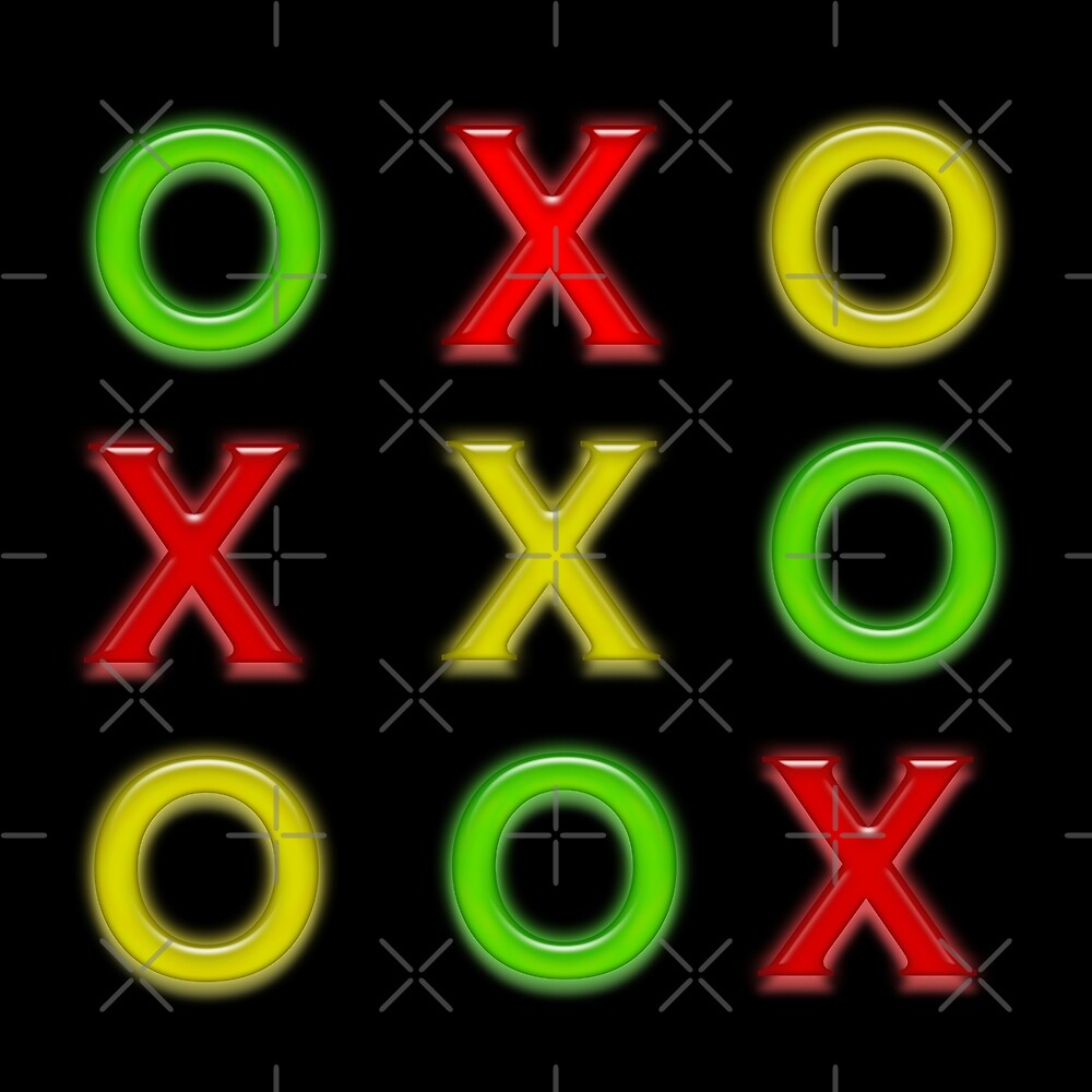 Colored Tic Tac Toe By Pino Delfino Esposito Redbubble