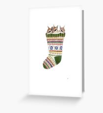 Numbats in a Stocking Greeting Card