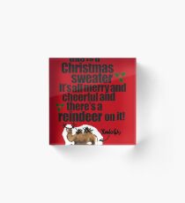 A Christmas Sweater - 1b Acrylic Block