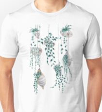 Hanging plants in seashells Unisex T-Shirt