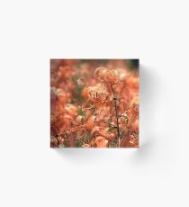 Orange Tiger Lilies Flowers Acrylic Block