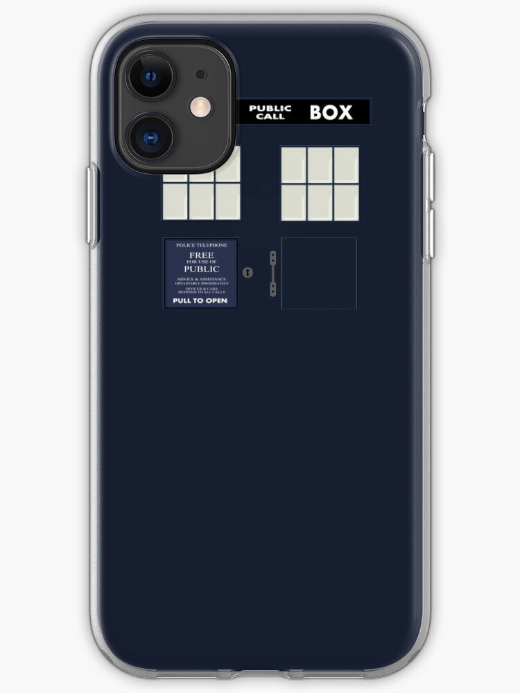 Classic Tardis Door Iphone Case By Red Raider