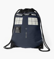 New Tardis Door Drawstring Bag