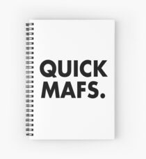 QUICK MAFS. Spiral Notebook