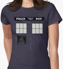New Tardis Door Women's Fitted T-Shirt