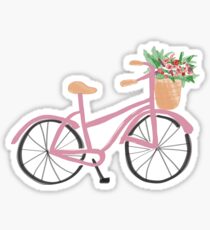 Blush Pink Bicycle Sticker