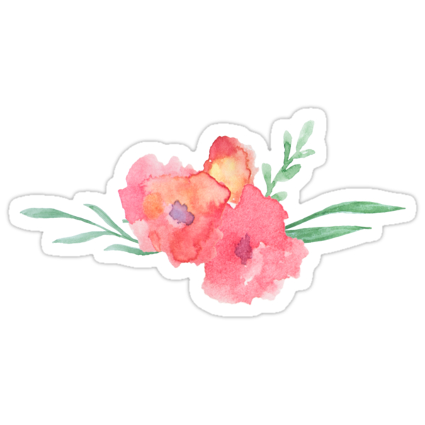 watercolor flower stickers by ilze lucero redbubble