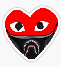 heart mask shark Sticker