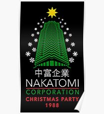 Nakatomi Corporation Christmas Party Snowflake Tower Poster