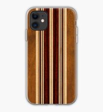Nalu Lua Faux Koa Wood Hawaiian Surfboard iPhone Case