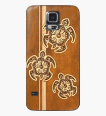 Uhane Honu Faux Holz Hawaii Schildkröte Hülle & Skin für Samsung Galaxy
