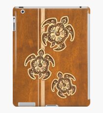 Uhane Honu Faux Holz Hawaii Schildkröte iPad-Hülle & Klebefolie