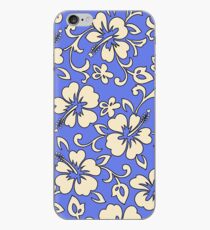 Malia Hawaiian Hibiscus Aloha Shirt Print - Periwinkle iPhone Case