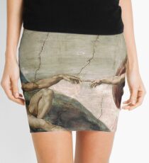 Creation of Adam by Michelangelo Mini Skirt