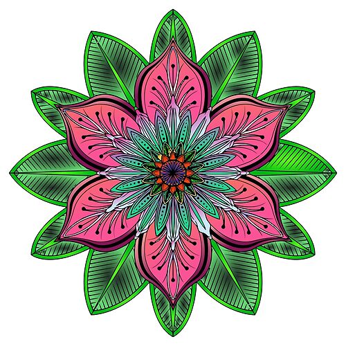 Floral Mandalas 049 (Style:9)