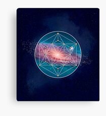 Andromeda Geometry Galaxy, Science, Astronomy, Outer Space Canvas Print