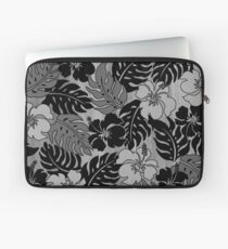 Huakini Bay Hawaiian Hibiscus Vintage Floral - Gray Laptop Sleeve