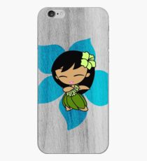 Aloha Honeys Hawaiian Hibiscus Hula Girl - Turquoise iPhone Case