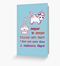 I Love You More Than a Unicorn Fart Greeting Card