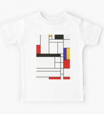 Mondrian Style Abstract Art Kids Tee