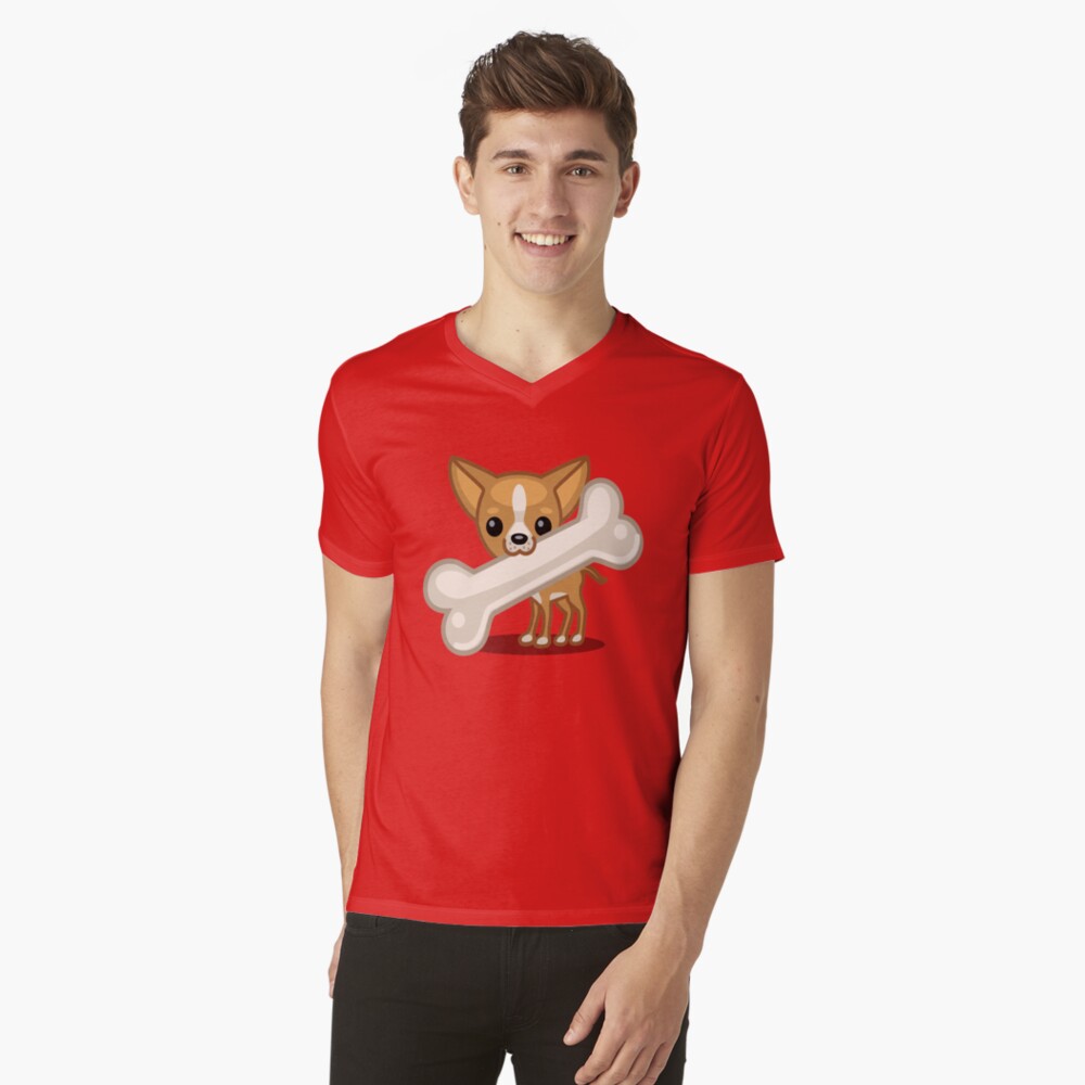 Chihuahua Chiwawa Dog tshirt - Dog Gifts for Chihuahua and Miniature Dog Lovers V-Neck T-Shirt