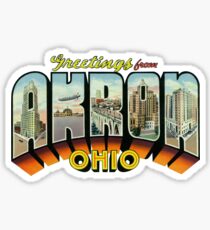 Greetings from Akron, Ohio Sticker