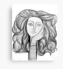 FRANCOISE 1946 : Vintage Abstract Charcoal Print Metal Print
