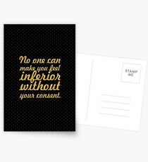 No one can make you feel... “Eleanor Roosevelt” Inspirational Quote Postcards