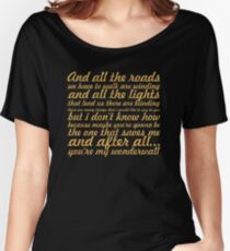 Oasis... “Wonderwall” Song Lyric Women's Relaxed Fit T-Shirt