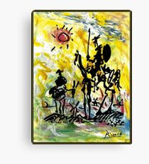 DON QUIXOTE: Vintage abstrakte Malerei drucken Leinwanddruck