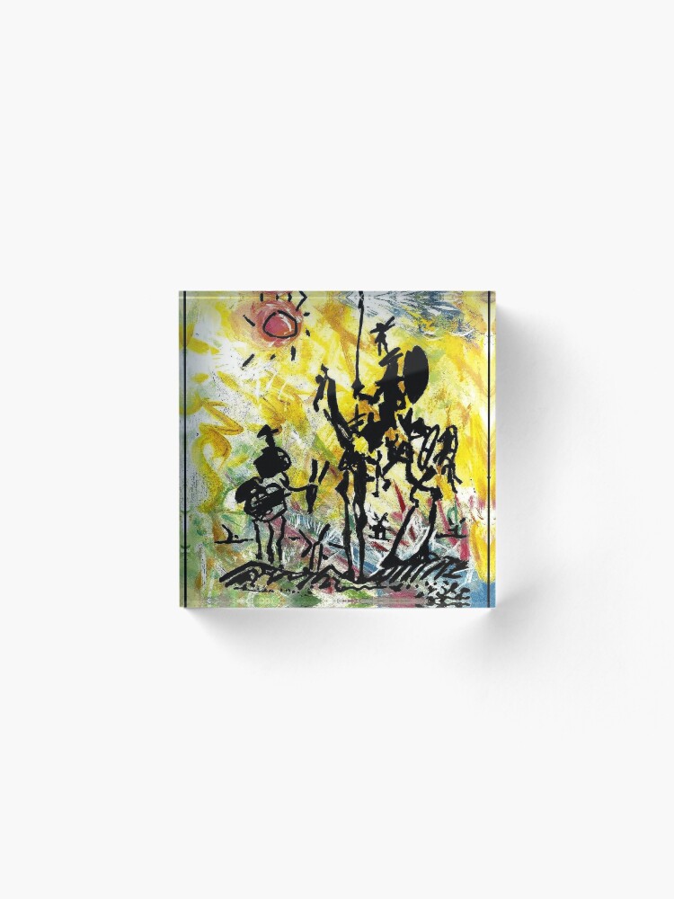 Alternate view of DON QUIXOTE : Vintage Abstract Painting Print Acrylic Block