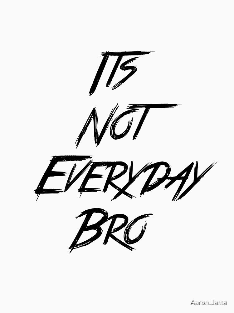 Its Not Everyday Bro Parody Tee Long T Shirt - 