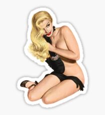 Black Gloves Pinup Sticker