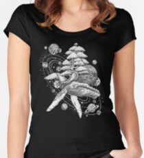Space Whale Women's Fitted Scoop T-Shirt