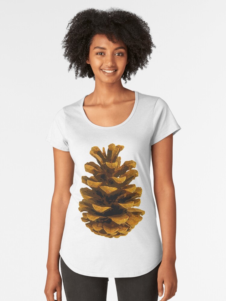 Big Pine Cone Tree Forest Camping Nature Hiking Outdoors Fun T Shirt Women S Premium T Shirt By Twizzler3b