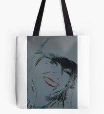 Woman in Baseball cap Tote Bag
