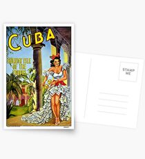 Postales Cartel de viaje de la vendimia de Cuba