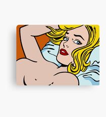 Seductive Girl (Lichtenstein) Canvas Print