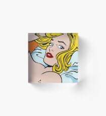 Seductive Girl (Lichtenstein) Acrylic Block
