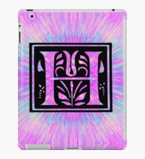 pink initial h letter iPad Case/Skin