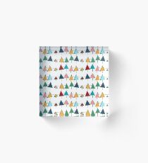Christmas tree ribbon Acrylic Block