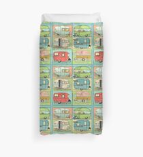 Camping Glamping in Vintage Trailers! Duvet Cover