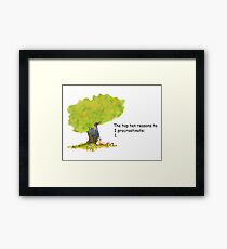 Calvin is a procrastinator Framed Print