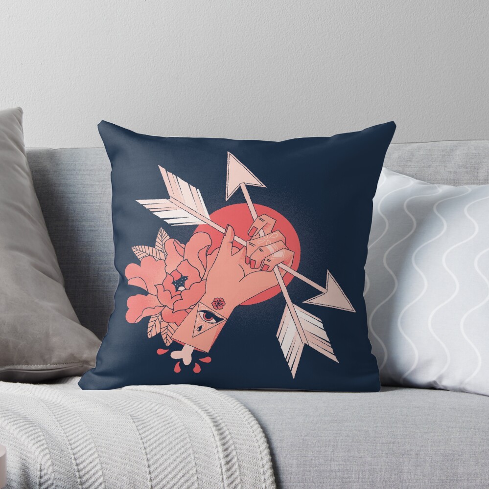 An Arrow in the Hand Throw Pillow