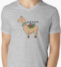 Fa La La La Llama Men's V-Neck T-Shirt