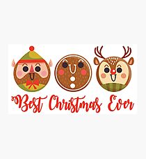 Best Christmas Ever.Awesome Emoji Christmas Gifts Photographic Print